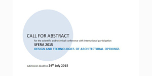 Naučno-stručna konferenciji SFERA 2015: Oblikovanje i tehnologije arhitektonskih otvora