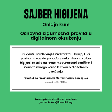 Онлајн курс о безбједности на интернету