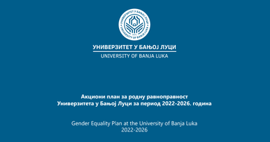 Gender Equality Action Plan at the University of Banja Luka Adopted