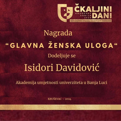 Студенткиња Академије награђена на ,,Чкљиним данима“