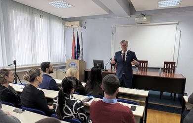 Ministar Karan održao predavanje budućim pravnicima