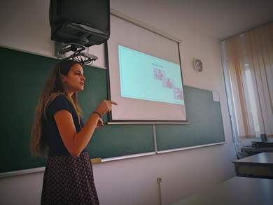 Presentations of a PhD study project of a guest researcher Carmen Callizo at the Faculty of Philosophy