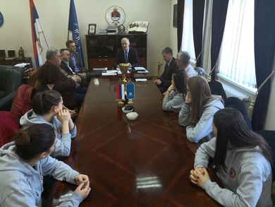 Reception for women basketball team “Orlovi” 